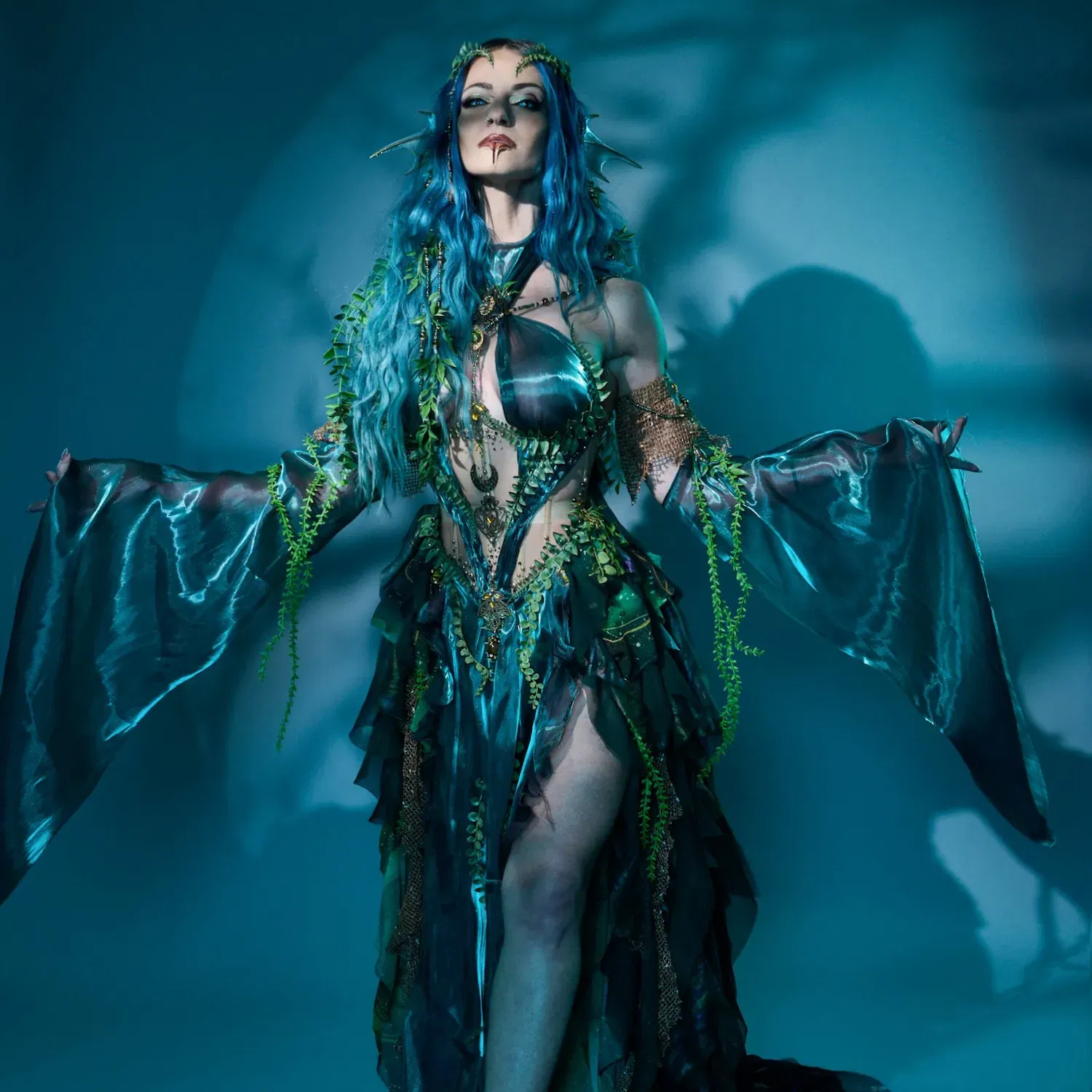 Enchanted Forest dress designed and modeled by Charity Grace