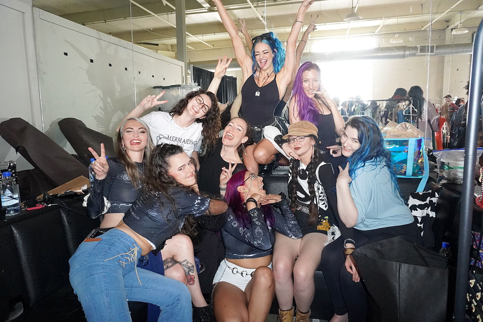 Community members at a creative gathering